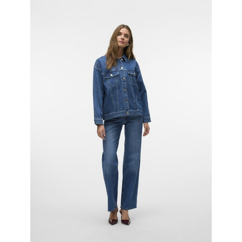 Vero Moda VERO MODA dame jakke VMTESSA Jacket Medium Blue Denim Detail RA380