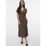 Vero Moda VERO MODA dame kjole VMELISA Dress Chocolate Martini Snow white dot