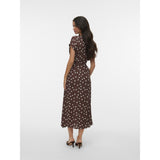 Vero Moda VERO MODA dame kjole VMELISA Dress Chocolate Martini Snow white dot