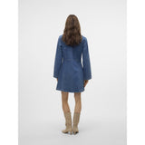 Vero Moda VERO MODA dame kjole VMHILJA Restudsalg Medium blue denim