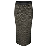 Vero Moda VERO MODA dame nederdel VMARIA Skirt Black W. SILVER MINK GRAFIC PRINT