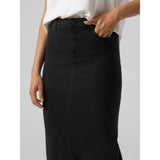 Vero Moda VERO MODA dame nederdel VMLINA Restudsalg Black Denim