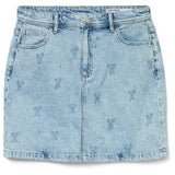 Vero Moda VERO MODA dame nederdel VMTESSA Skirt Light Blue Denim EMBROIDERY