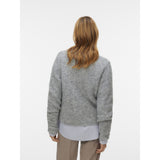 Vero Moda VERO MODA dame pullover VMNOVAH Pullover Medium grey melange