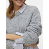 Vero Moda VERO MODA dame pullover VMNOVAH Pullover Medium grey melange