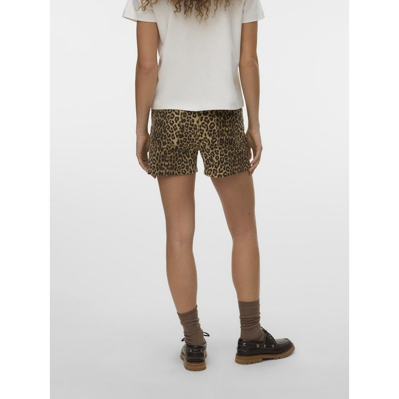 Vero Moda VERO MODA dame shorts VMTESS Shorts Silver Mink LEOPARD