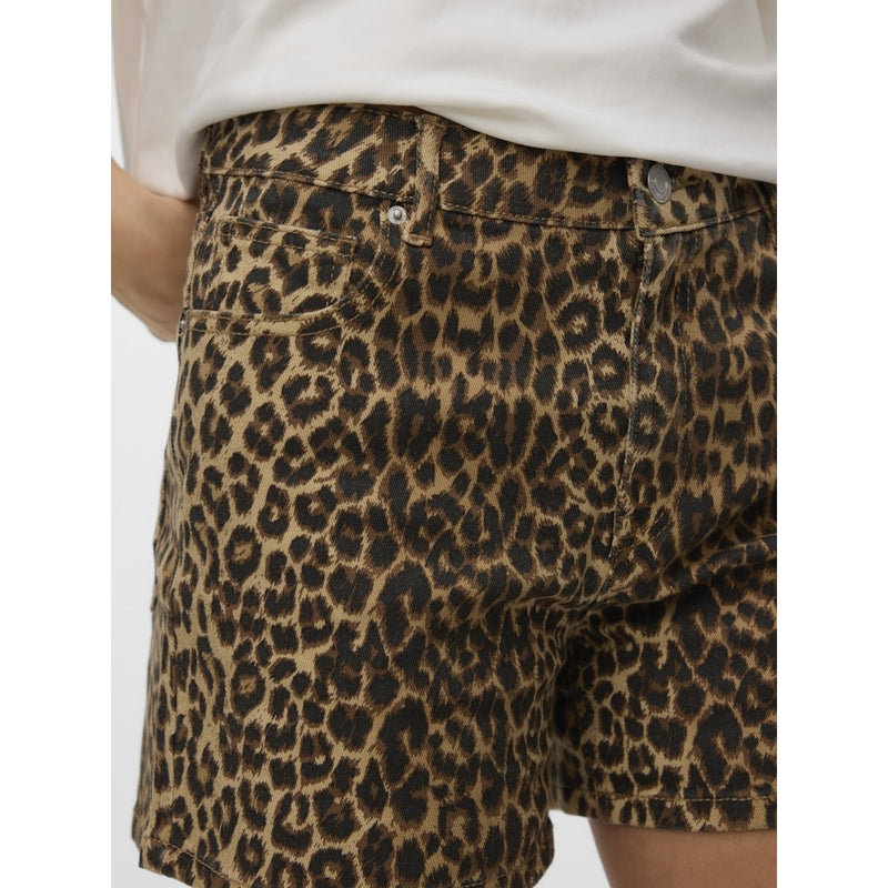 Vero Moda VERO MODA dame shorts VMTESS Shorts Silver Mink LEOPARD