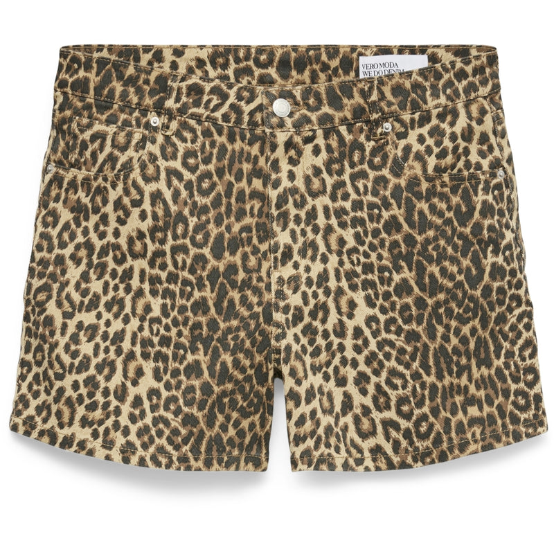 Vero Moda VERO MODA dame shorts VMTESS Shorts Silver Mink LEOPARD