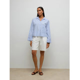 Vero Moda VERO MODA dame skjorte AWALLY Shirt Brunnera Blue Stripes WHITE