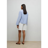 Vero Moda VERO MODA dame skjorte AWALLY Shirt Brunnera Blue Stripes WHITE