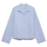 Vero Moda VERO MODA dame skjorte AWALLY Shirt Brunnera Blue Stripes WHITE