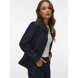 Vero Moda VERO MODA dame skjorte AWEVERLYN Shirt Dark Blue Denim