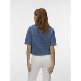 Vero Moda VERO MODA dame skjorte VMDIONNE Shirt Medium Blue Denim HEART