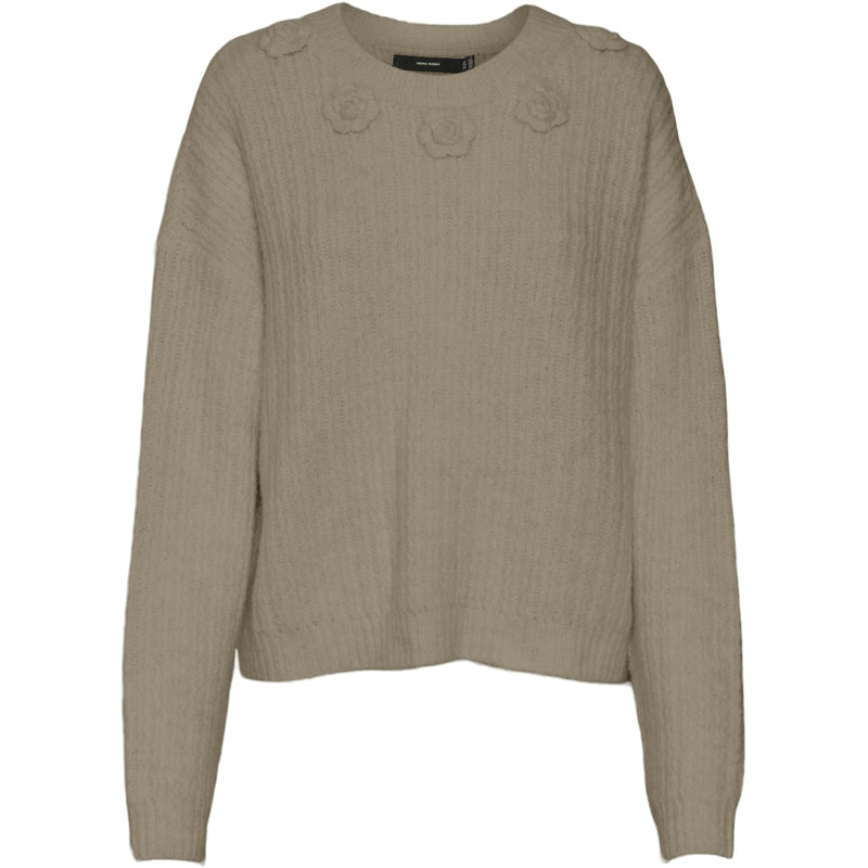 Vero Moda VERO MODA dame strik VMALETTA Knit Silver Mink W. MELANGE