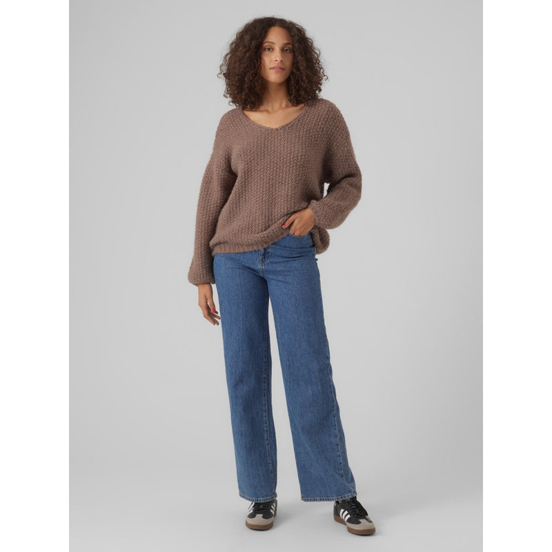 Vero Moda VERO MODA dame strik VMERIN Knit Brown Lentil