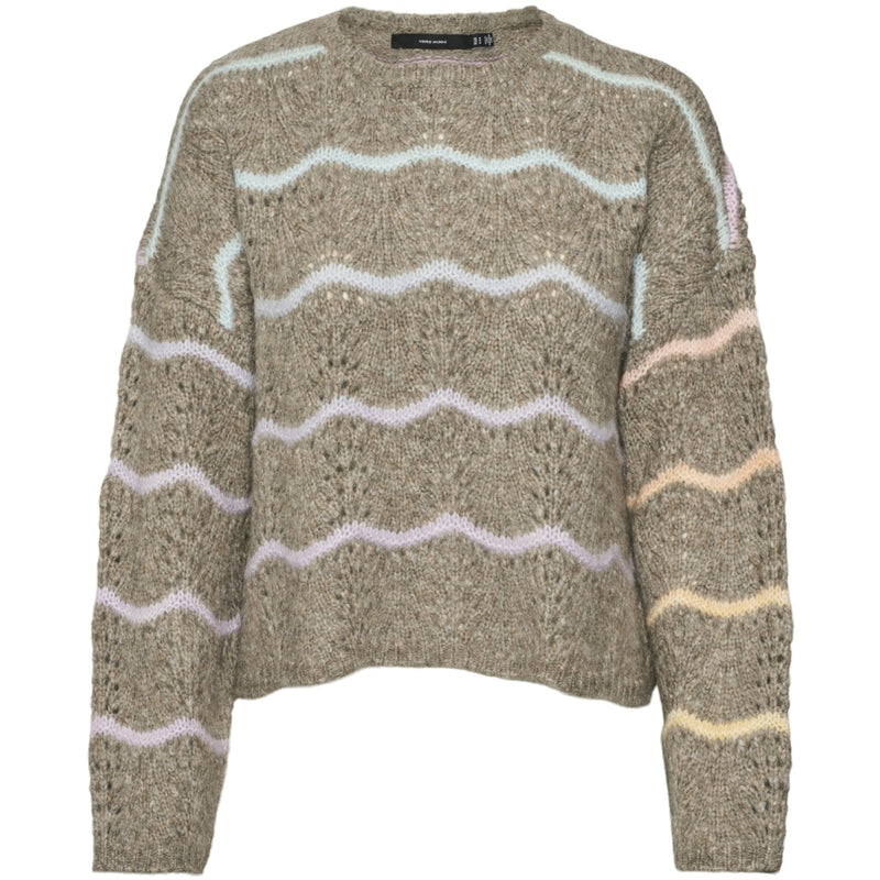 Vero Moda VERO MODA dame strik VMHATTY Knit Moon Rock W SPACE DYE