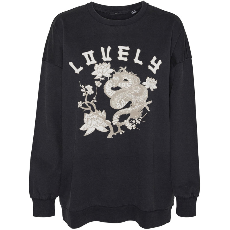 Vero Moda VERO MODA dame sweatshirt VMTANYA Sweatshirt Black LOVELY