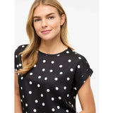VILA VILA dame top VIELLETTE Top Black aop snow white dots