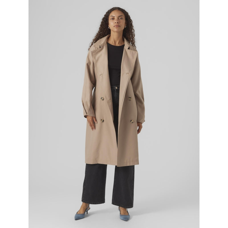 Vero Moda VERO MODA dame trenchcoat VMDOREEN Jacket Silver Mink