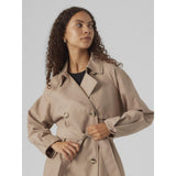 Vero Moda VERO MODA dame trenchcoat VMDOREEN Jacket Silver Mink