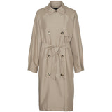 Vero Moda VERO MODA dame trenchcoat VMDOREEN Jacket Silver Mink