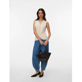 Vero Moda VERO MODA dame vest VMSILVIA Vest Birch W. GOLD BUTTONS