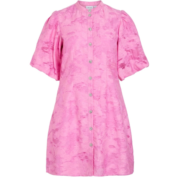 VILA VILA DAME KJOLE VIAGGA Dress Sangria Sunset JACQUARD