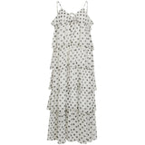 VILA VILA DAME KJOLE VIHARLEY Dress Cloud Dancer BLACK DOTS