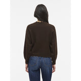 VILA VILA DAME STRIKTRØJE VINIKOLINA Blouse Coffee Bean Melange