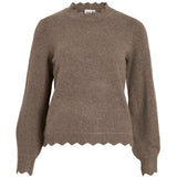 VILA VILA DAME STRIKTRØJE VINIKOLINA Blouse Falcon Melange