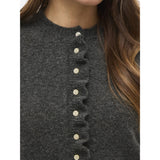 VILA VILA Dame Cardigan VIJacia Knit Medium grey melange