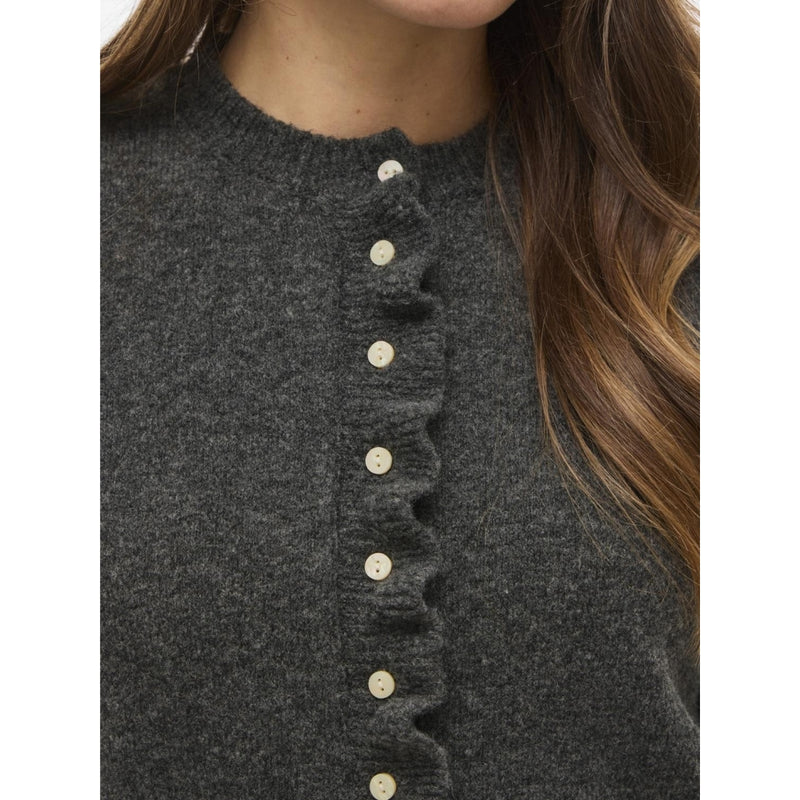 VILA VILA Dame Cardigan VIJacia Knit Medium grey melange