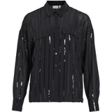 VILA VILA Dame Skjorte VIVilovana Shirt Black Beauty BLACK SEQUINS