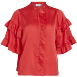 VILA VILA dame bluse VIKAVAS Blouse Poppy Red