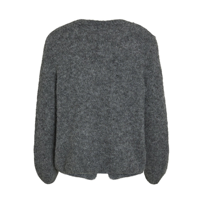 VILA VILA dame cardigan VIBOWS Cardigan Medium grey melange