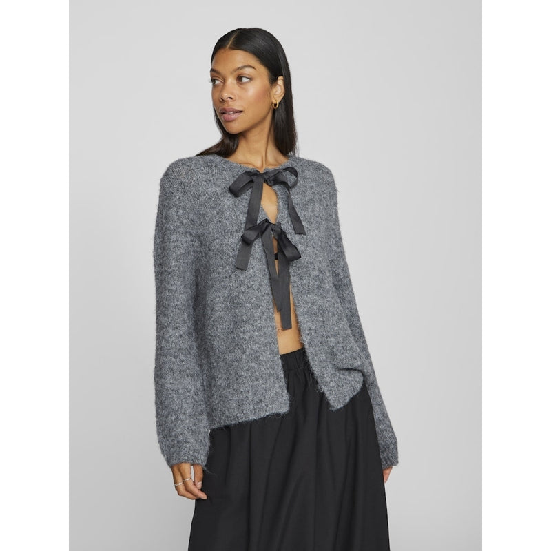 VILA VILA dame cardigan VIBOWS Cardigan Medium grey melange