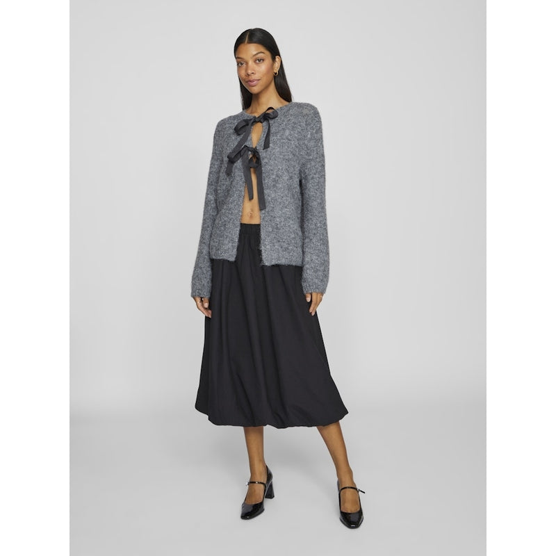 VILA VILA dame cardigan VIBOWS Cardigan Medium grey melange