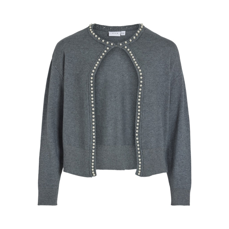 VILA VILA dame cardigan VIZAFINA Cardigan Medium grey melange