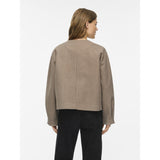 VILA VILA dame jakke VILALLY Jacket Dark Natural Melange