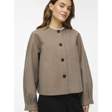 VILA VILA dame jakke VILALLY Jacket Dark Natural Melange
