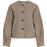 VILA VILA dame jakke VILALLY Jacket Dark Natural Melange