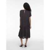 VILA VILA dame kjole VIABIA Dress Black SMALL FLOWERS