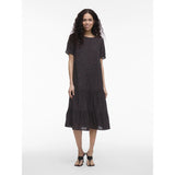 VILA VILA dame kjole VIABIA Dress Black SMALL FLOWERS