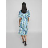 VILA VILA dame kjole VIJONA Dress Cloud Dancer BLURRY GRAPHIC