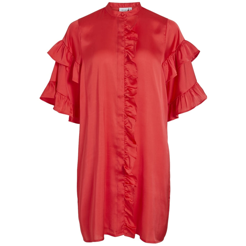 VILA VILA dame kjole VIKAVAS Dress Poppy Red