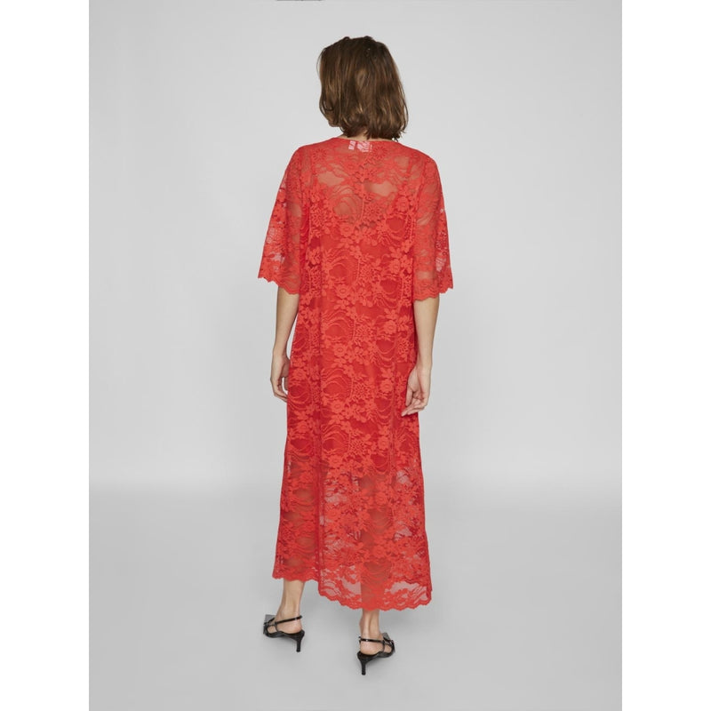 VILA VILA dame kjole VILORNA Dress Poppy Red