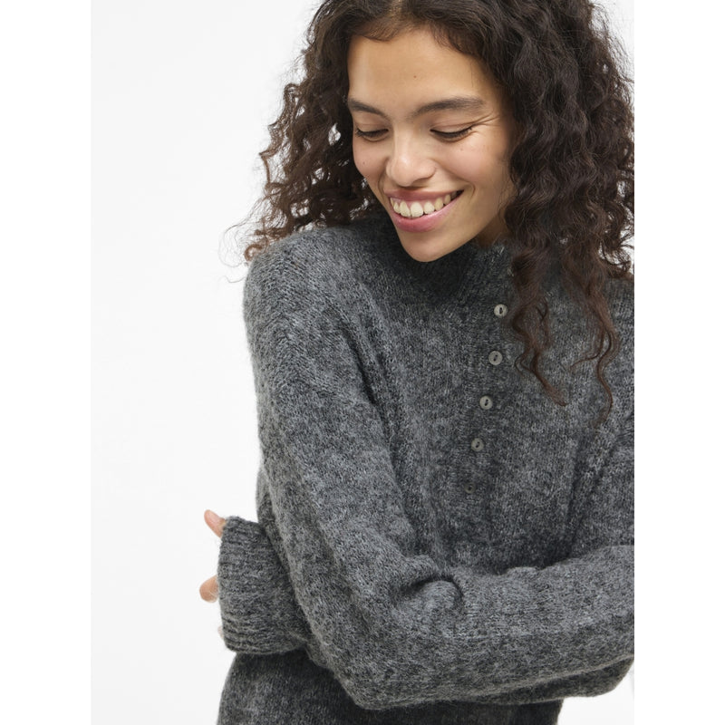 VILA VILA dame kjole VINYNNI Dress Dark grey melange