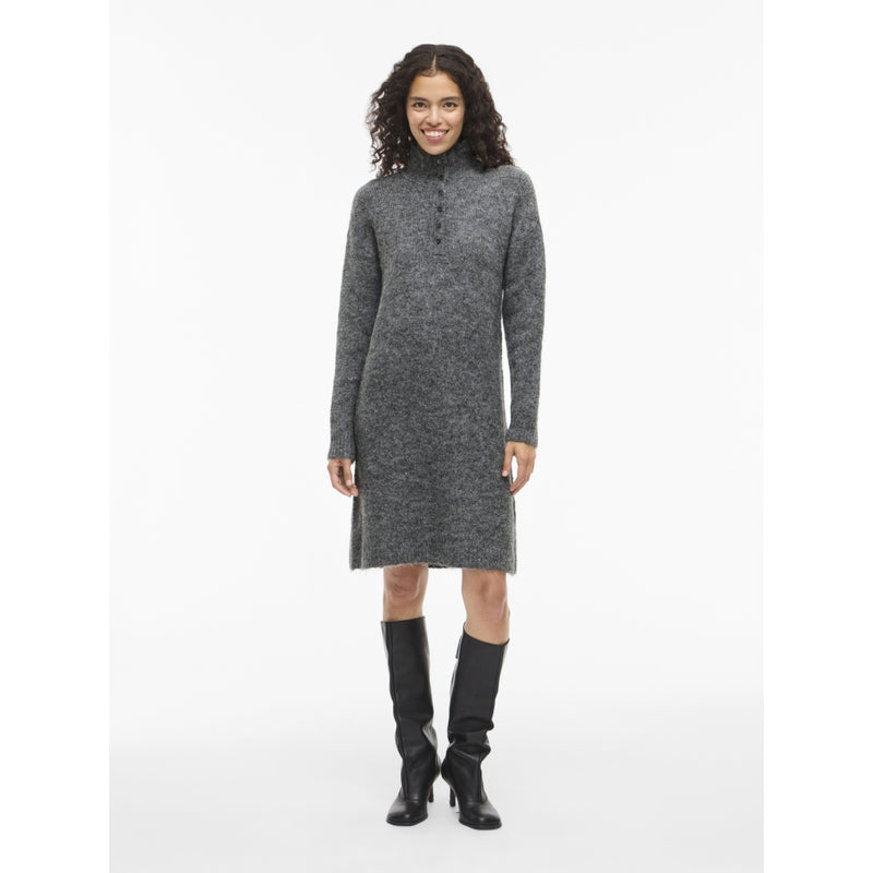 VILA VILA dame kjole VINYNNI Dress Dark grey melange