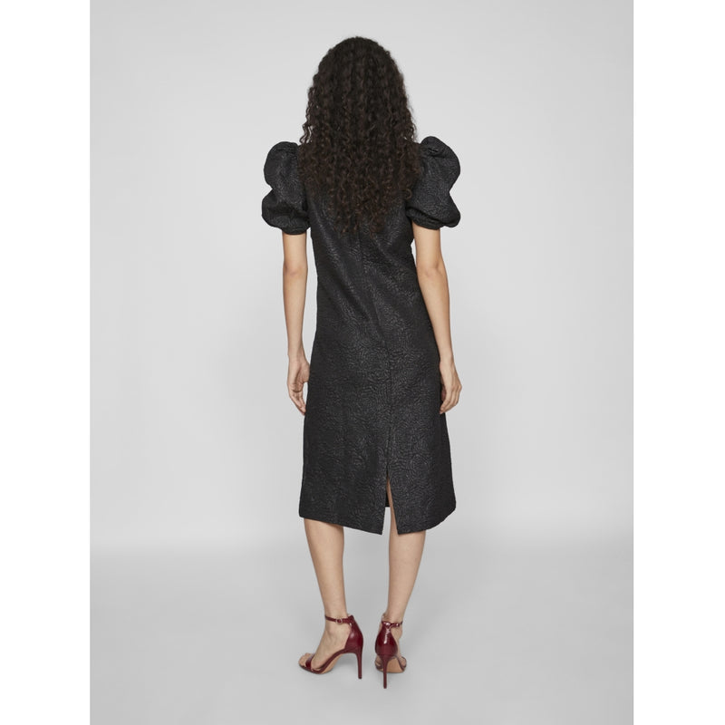 VILA VILA dame kjole VIRADIA Dress Black JACQUARD ROSES