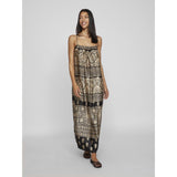 VILA VILA dame kjole VIRAMONE Dress Feather Gray Graphic